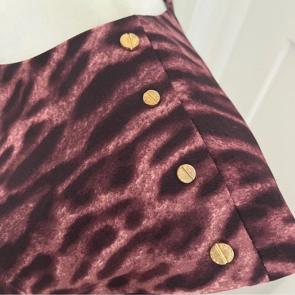 Michael Kors Classic Dress Purple animal print Size 8 *S6